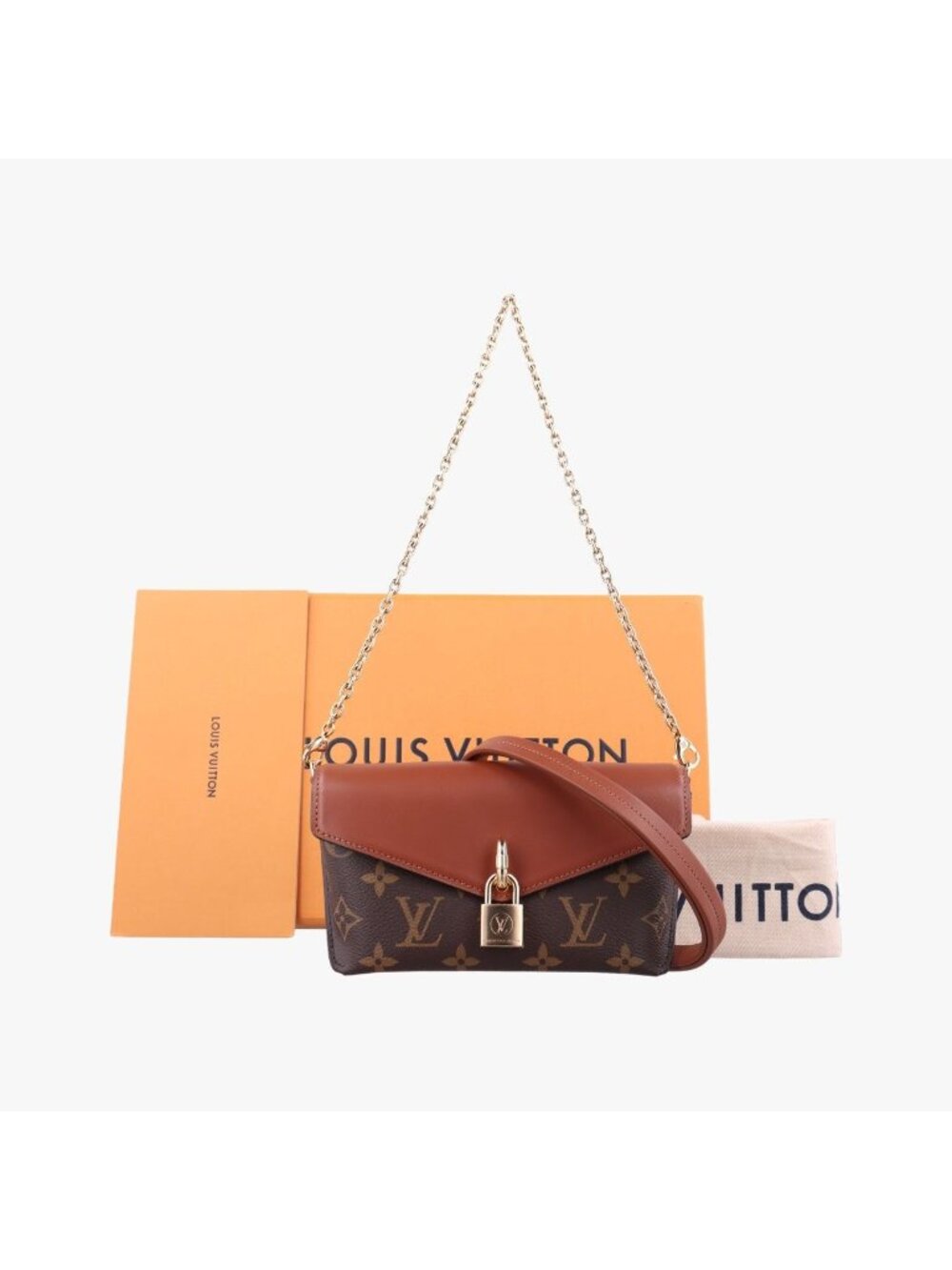 Louis Vuitton Padlock on Strap Monogram Brown Canvas Calfskin